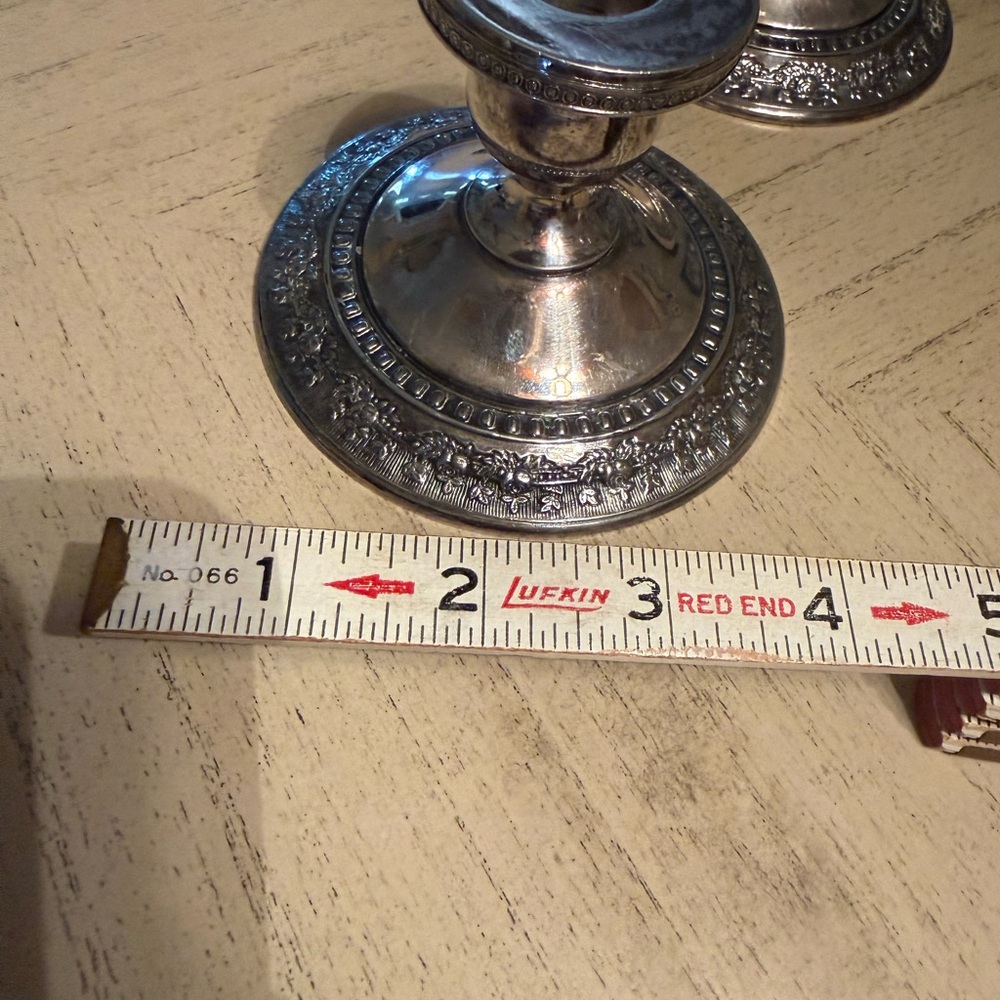Silver plated Candlesticks Pair Derby S.P.Co International S.Co EPNS WM.Mounts - Picture 7 of 8
